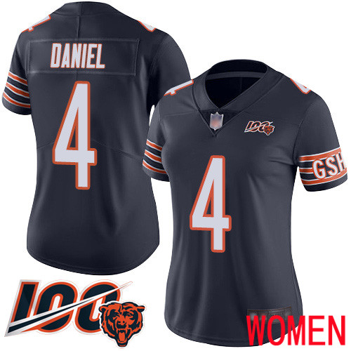 Chicago Bears Limited Navy Blue Women Chase Daniel Home Jersey NFL Football #4 100th Season->chicago bears->NFL Jersey